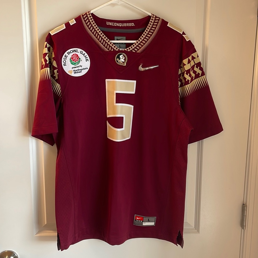 AUTHENTIC, Jameis Winston Florida State Diamond Quest Jersey, 2015 Rose Bowl